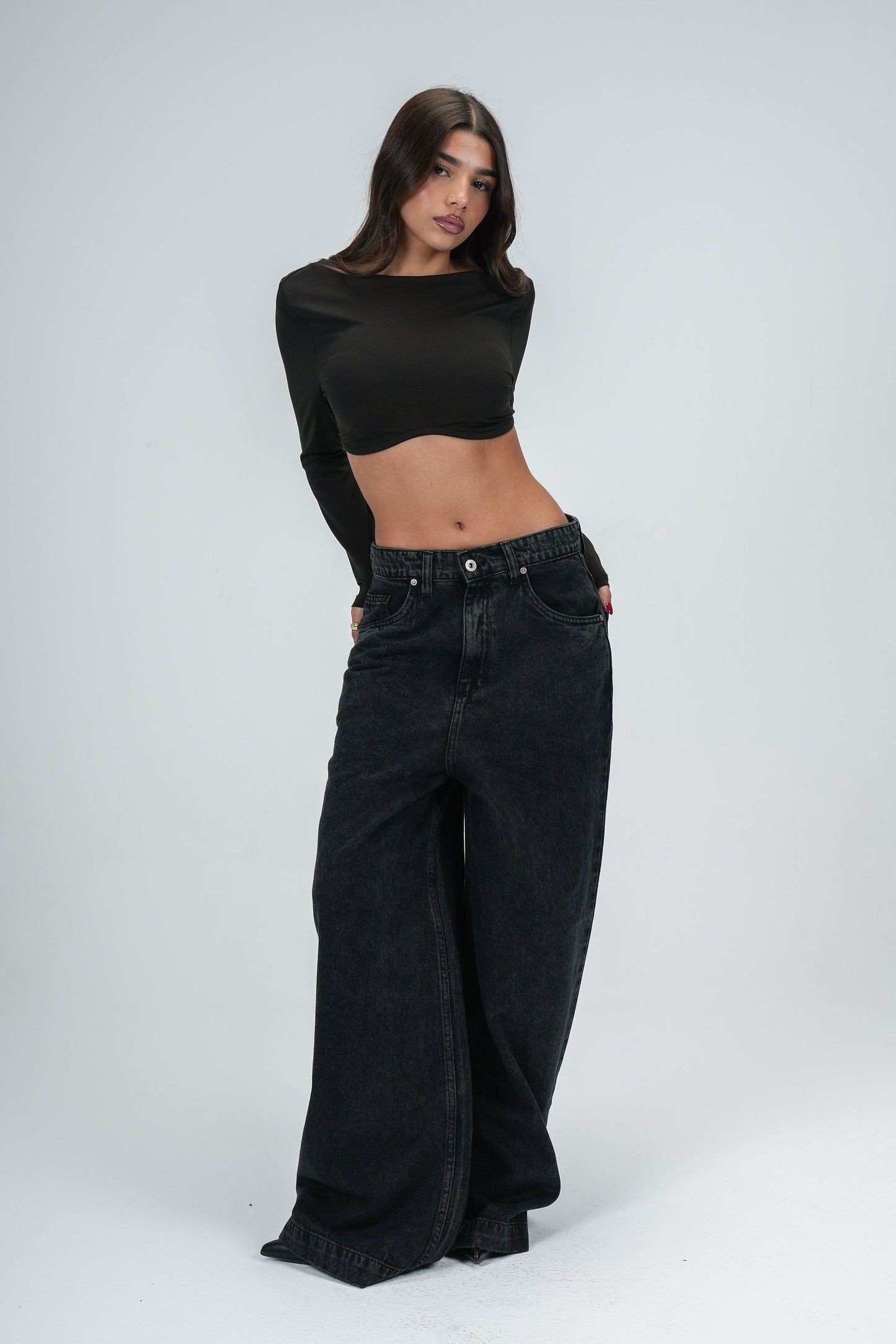 BLACK WIDE JEAN