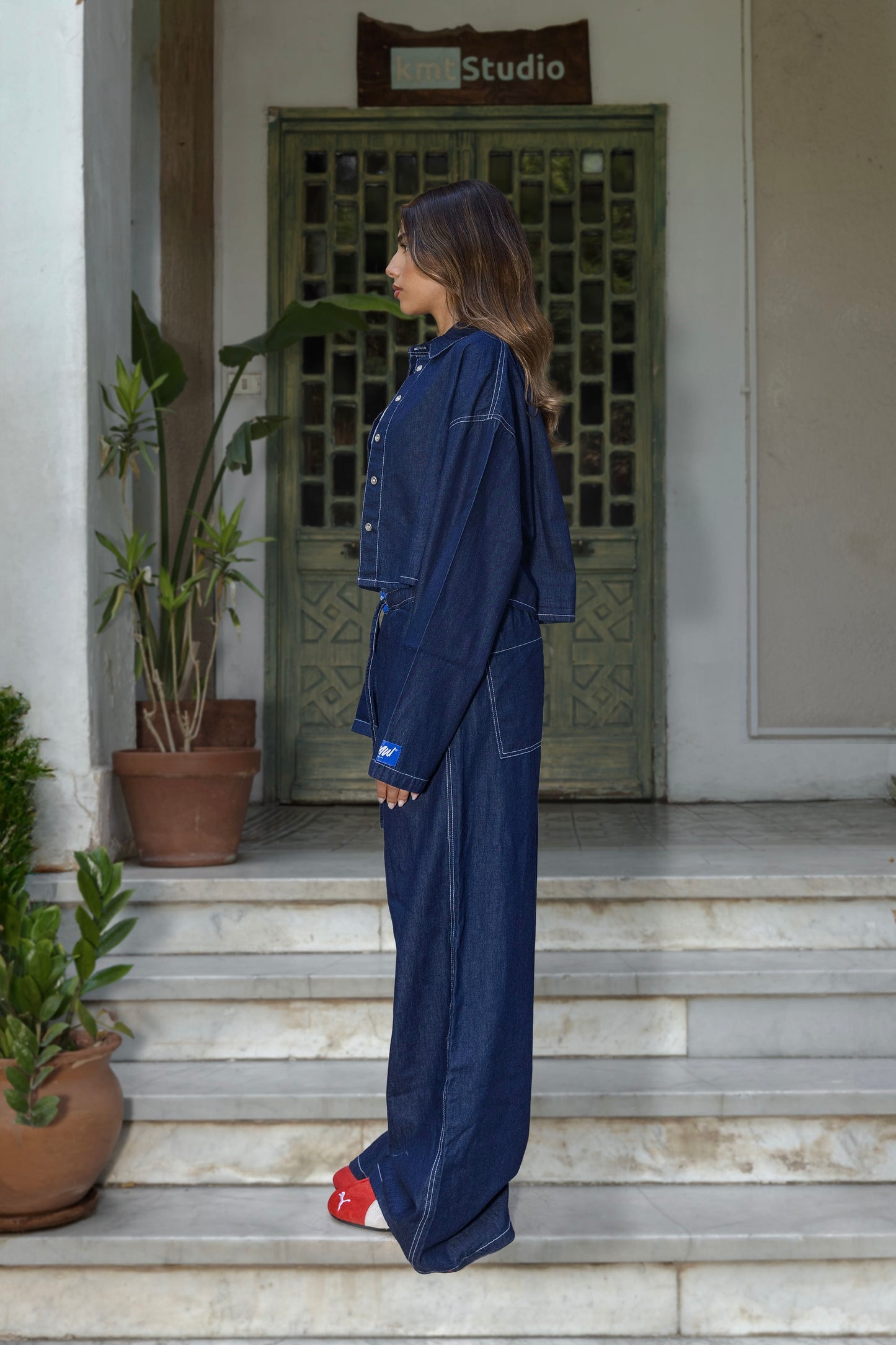 NAVY INDIGO FULL-SLEEVES LOOSYSHIRT