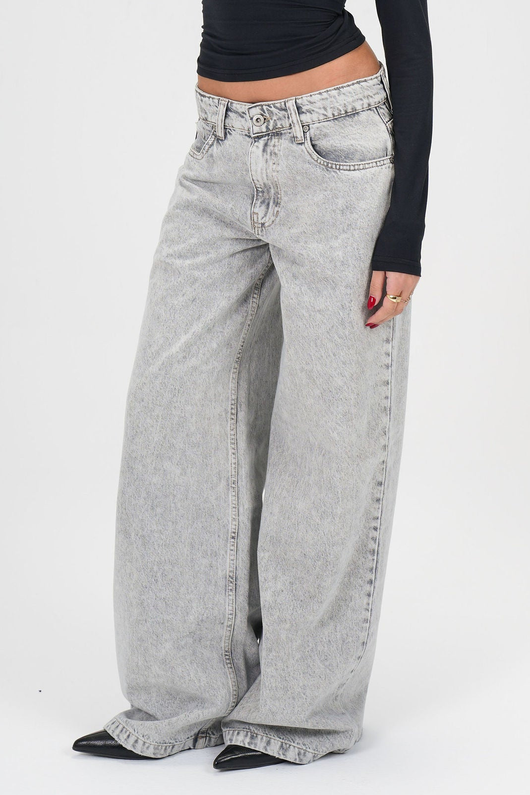 ASH-GREY MID JEAN